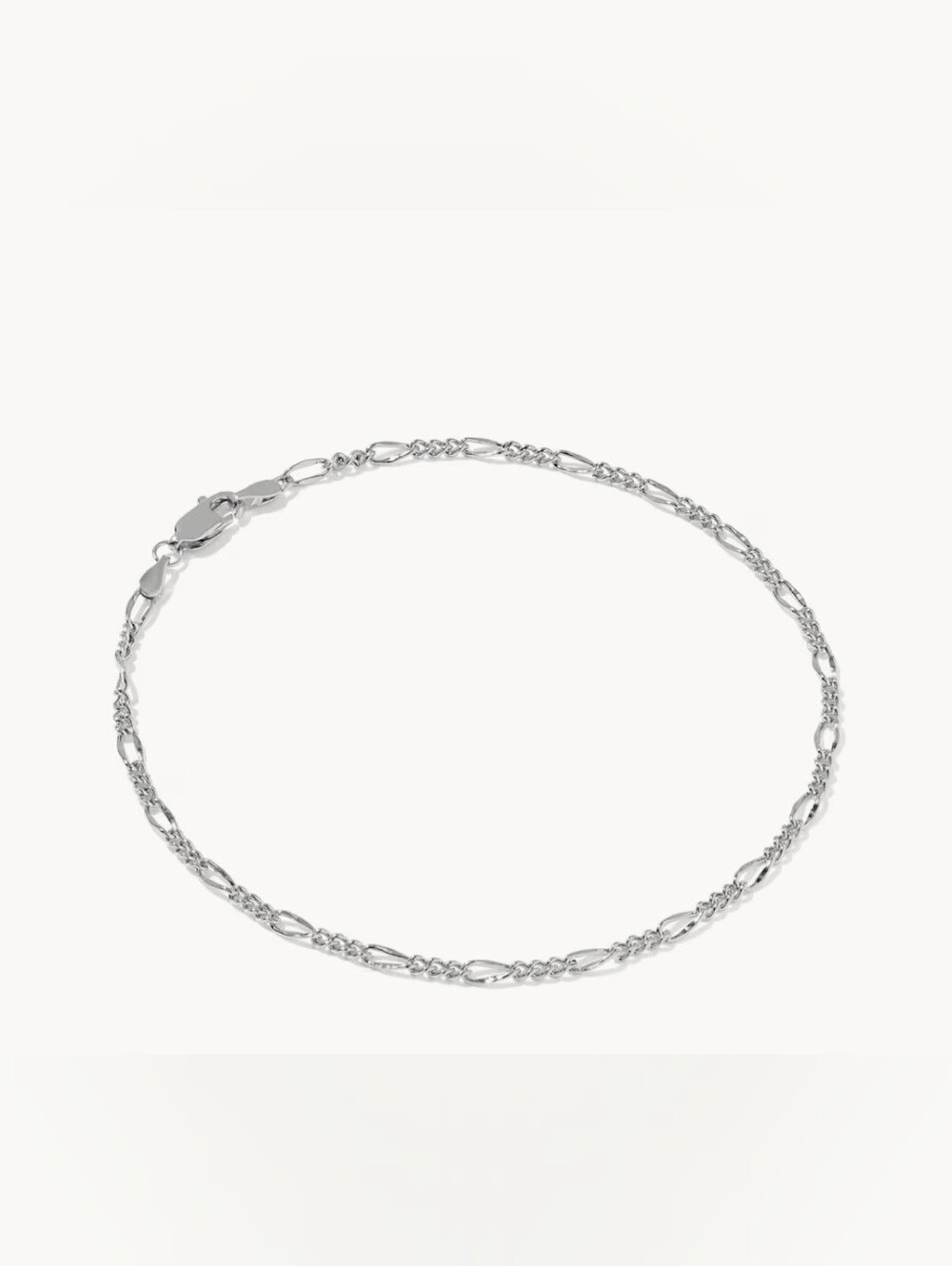 Kendra Scott Fine Jewelry Scott Bros Silver Figaro Twisted Chain Bracelet Size L